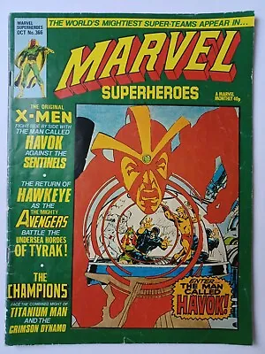 Buy Marvel Super Heroes UK #366 - X-Men #58 Reprint - Best Neal Adams Havok Cover! • 14.29£