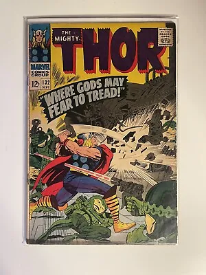 Buy Thor #132 1st Appearance Ego The Living Planet! Jack Kirby Stan Lee Marvel 1966 • 15.82£