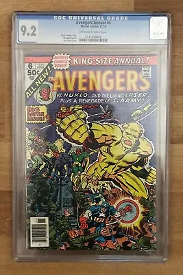 Buy The Avengers King-Size Annual #6 - CGC Universal 9.2 - Off-White /White Pages • 120£