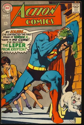 Buy ACTION COMICS #363 1968 VF+ 8.5 NEAL ADAMS Cover SUPERMAN VIRUS X LEPER DEATH • 35.57£
