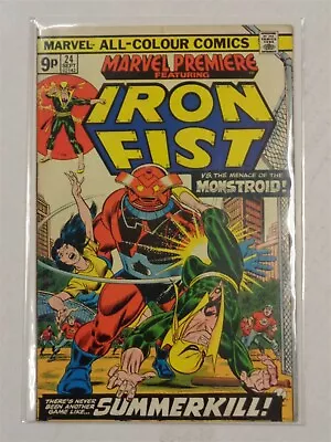 Buy Marvel Premiere #24 Fn (6.0) Marvel Comics Iron Fist September 1975 • 3.99£