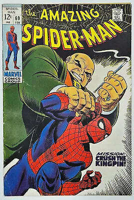 Buy The Amazing Spider-Man #69 1969 6.0 FN; Spidey Vs. Kingpin!  Crush The Kingpin!  • 31.98£