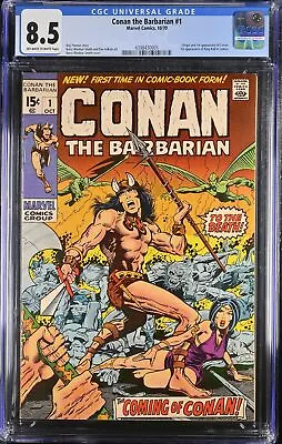Buy Conan The Barbarian (1970) #1 CGC VF+ 8.5 1st Conan And King Kull! Marvel 1970 • 532.96£