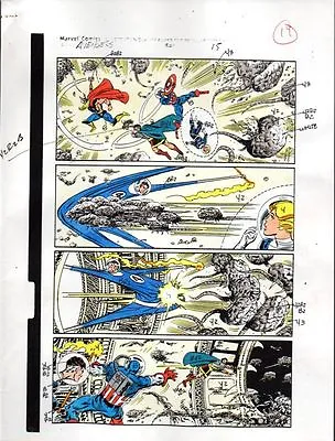 Buy 1989 Avengers 301 Color Guide Art Pg: Captain America/Fantastic Four/Thor/Marvel • 52.05£