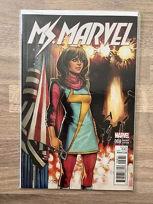 Buy Marvel Comics Ms. Marvel #8 American Flag  Variant 2016 • 12.99£
