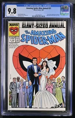 Buy Amazing Spider-Man Annual 21 CGC 9.8 Peter Parker Weds Mary Jane 1987 • 130.64£