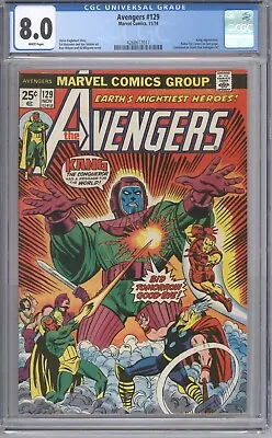Buy Avengers #129 - Kang The Conqueror App - CGC Grade 8.0 - 1974 • 60.01£