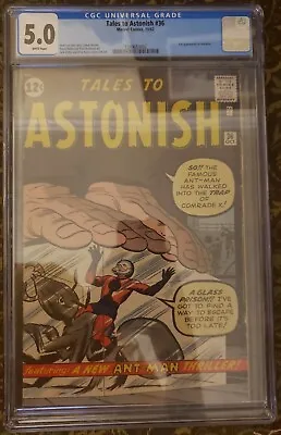 Buy Tales To Astonish 36 CGC 5.0 Silver Age Marvel 3rd Appearance Ant-Man WHITE • 560.42£