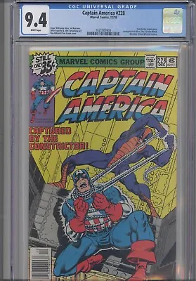 Buy Captain America #228 CGC 9.4 1979 Marvel Comics Avengers Cameo • 40.08£