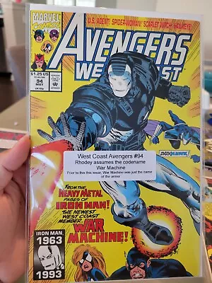 Buy Avengers West Coast #94 1st War Machine Code Name 🔥🔑 • 59.96£