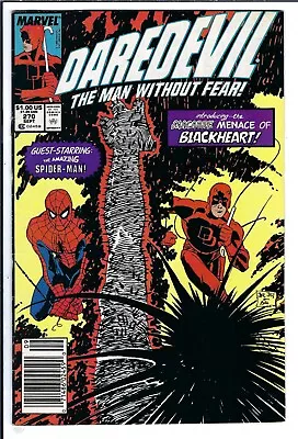 Buy DAREDEVIL #270 FNVF NEWSSTAND 1989 1st Appearance Of Blackheart Spider-Man C2 :) • 11.98£