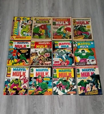 Buy X12 Hulk Marvel 1974 Comic Bundle 115 111 110 103 95 82 75 70 58 48 47 17 • 27.50£