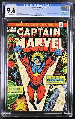 Buy Captain Marvel #29 - Cgc 9.6 - Owp - Nm+ Thanos Drax Cameos - Jim Starlin • 197.05£
