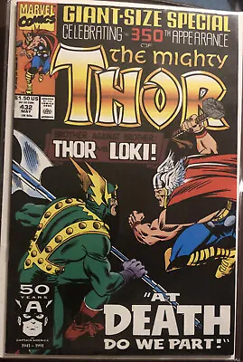 Buy The Mighty Thor #432 -Marvel Comics 1991 Loki, Eric Masterson 1st App., Mephisto • 11.99£