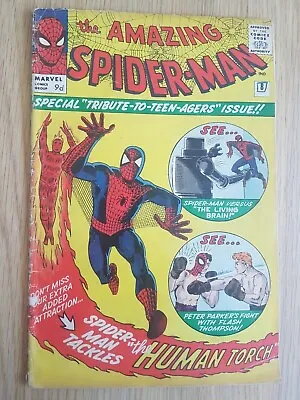 Buy Amazing Spider-Man 8 - 1964 - 1st Living Brain - Human Torch Guests • 499£