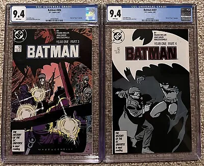 Buy Batman #406 & 407 CGC 9.4 White Pages 🔥 Year One 🔥 1987 Frank Miller • 72.28£