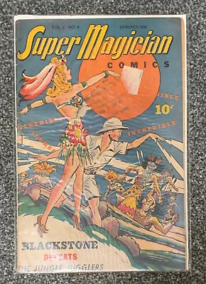 Buy =Super Magician= V3#9 GD(1.8) Golden Age Comic 1944 GGA Full Colour RARE • 45£