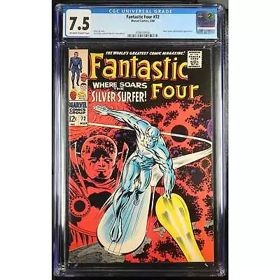 Buy Fantastic Four #72 Marvel Comics Silver Surfer CGC Graded 7.5 • 222.42£