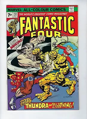 Buy FANTASTIC FOUR # 151 (1st App. MAHKIZMO, Origin Of THUNDRA, Oct 1974) VF+ • 9.95£