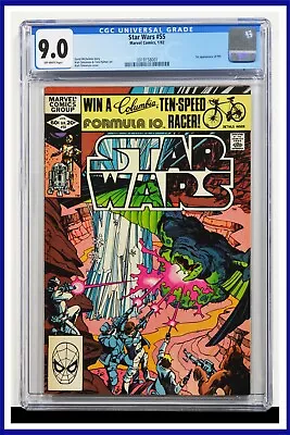 Buy Star Wars #55 CGC Graded 9.0 Marvel January 1982 Of White Pages Comic Book. • 91.15£