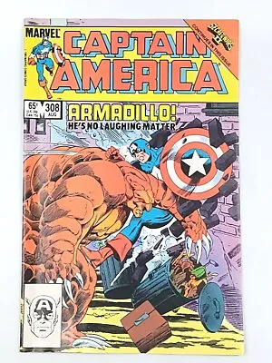 Buy CAPTAIN AMERICA #308- Secret Wars II Armadillo Avengers- Marvel Comics 1985  • 6.32£