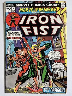 Buy Marvel Premiere Iron Fist #16 F+ 1974 Marvel Comics Dragon 2nd App IF • 31.98£