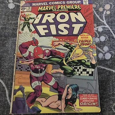 Buy Marvel Comics Marvel Premiere Featuring Iron Fist #18 - October 1974 Comic Book • 20.07£