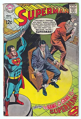 Buy SUPERMAN 211 (1968) Curt Swan Art; VG/FN 5.0 • 9.59£