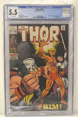 Buy Thor #165 CGC 5.5 - 1st Appearance Of HIM (Adam Warlock) • 144.07£