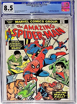 Buy The Amazing Spiderman #140 CGC 8.5 VF+  ...And One Will Fall  1975 • 55.72£