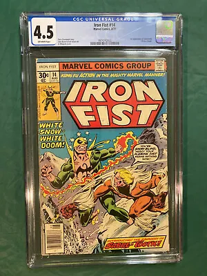 Buy Iron Fist #14 CGC 4.5 OW 1st Appearance Of Sabretooth! Marvel Comics Key 1977 • 270.10£