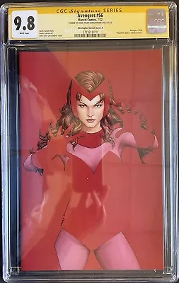 Buy Avengers #56 Scarlet Witch JTC Negative Space Variant Cover A CGC SS 9.8 Signed • 174.95£