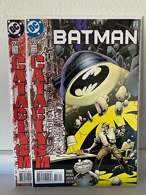 Buy Batman Vol. 1 (DC, 1998) #553-554, Cataclysm Pts 6, 12 NM-, Moench, Buscema • 8.04£