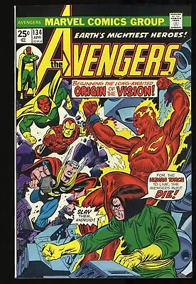 Buy Avengers #134 NM- 9.2 Mantis Origin! Vision Origin! Kane/Sinnott Cover • 29.76£