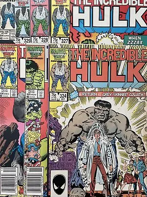 Buy The Incredible Hulk #324 325 326 327 328 329 & 330 (Marvel) Lot Of 7 Comics • 63.32£