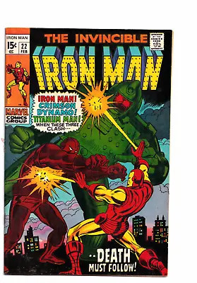 Buy Iron Man #22 1970 Marvel Comics Death Of Janice Cord • 33.56£