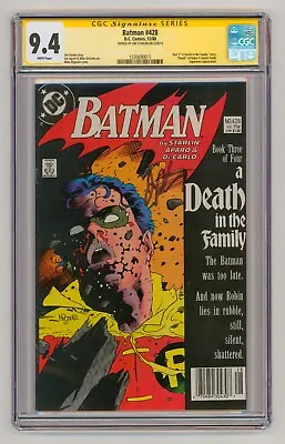 Buy 1988 Batman #428 Death In Family CGC 9.4 SS = Starlin Auto = WHITE Pgs • 399.76£
