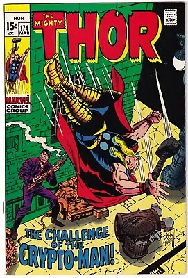 Buy Thor #174 March 1970 VF+ 8.5 Marvel Comics Jack Kirby Art 1st Crypto-Man • 56.90£
