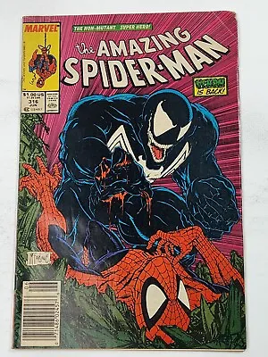 Buy Amazing Spider-Man 316 NEWSSTAND 3rd App Venom 1st Full Cover App McFarlane 1989 • 79.94£