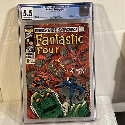 Buy Fantastic Four Annual #6 - Marvel Comics 1968 CGC 5.5 Birth Of Franklin Richards • 115.75£