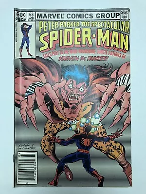 Buy Spectacular Spider-Man #65 VF+ 2nd App Calypso Kraven Newsstand 1982 Marvel • 7.87£