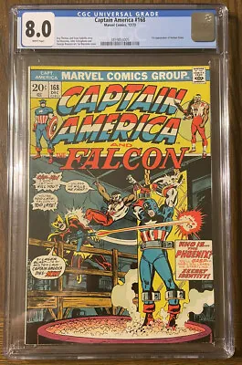 Buy Captain America #168 - Marvel 1973 CGC 8.0 1st Appearance Of Helmut Zemo KEY • 158.05£