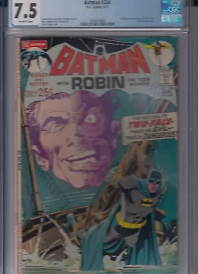 Buy Batman 234 CGC - 1971 - 1st Silver Age Two-Face - 7.5 • 349.99£