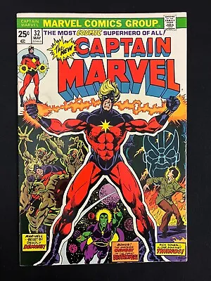 Buy Captain Marvel #32 (1974) Drax + Moondragon Key! Thanos! Jim Starlin MVS Intact • 15.80£
