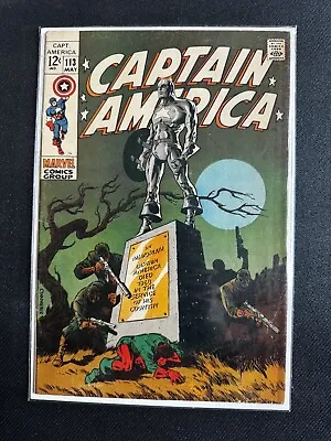 Buy Marvel Comics Captain America #113 1969 Jim Steranko Cover Silver Age Key!! • 47.57£