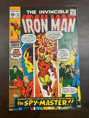 Buy IRON MAN #33  MARVEL COMICS 1970 VF Or Better! 1st Spymaster • 31.62£