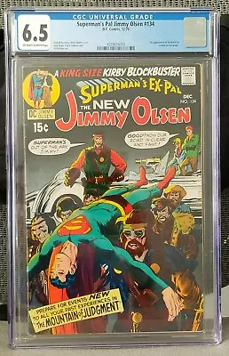 Buy Superman's Pal Jimmy Olsen #134 1st Full Darkseid 1970 CGC 6.5 OW-W • 219.18£