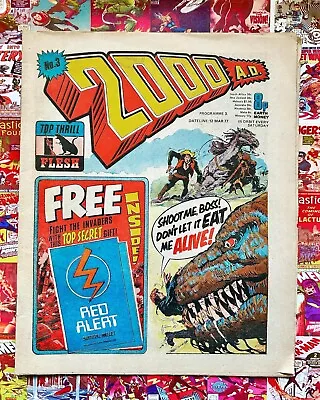 Buy 2000 A.D Prog 3 - March 1977 - UK Bronze Age Comic - No Free Gift. • 99£