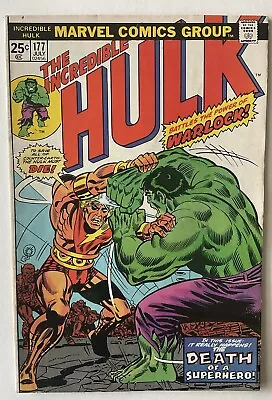 Buy Incredible Hulk #177 ~ 1974 Marvel ~ Mvs Intact ~ See Pics ~ Fine Condition  • 11.86£