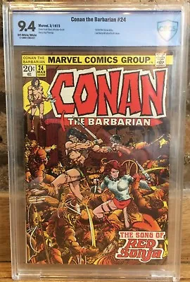 Buy Conan The Barbarian #24 1st Appearance Of Red Sonja CBCS 9.4 1973 • 550£